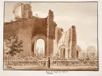 Ruin of the Temple of Venus and Cupid, 1833